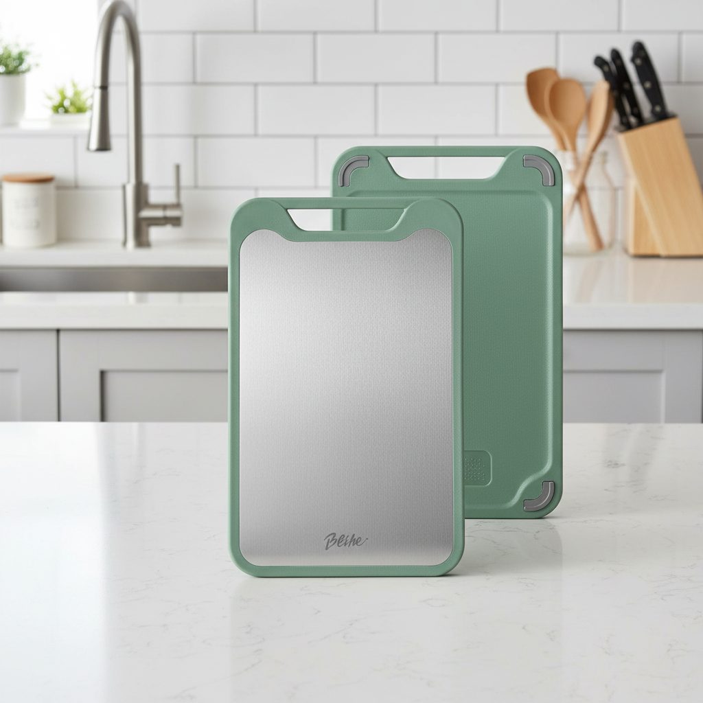 EdgeCraft Stainless Steel Double-Sided Cutting Board Nonstick Surface And Juice Groove