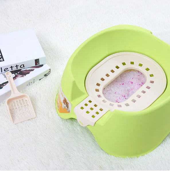 Hygienic Durable Cat Litter Tray With Scoop For Easy Cleaning