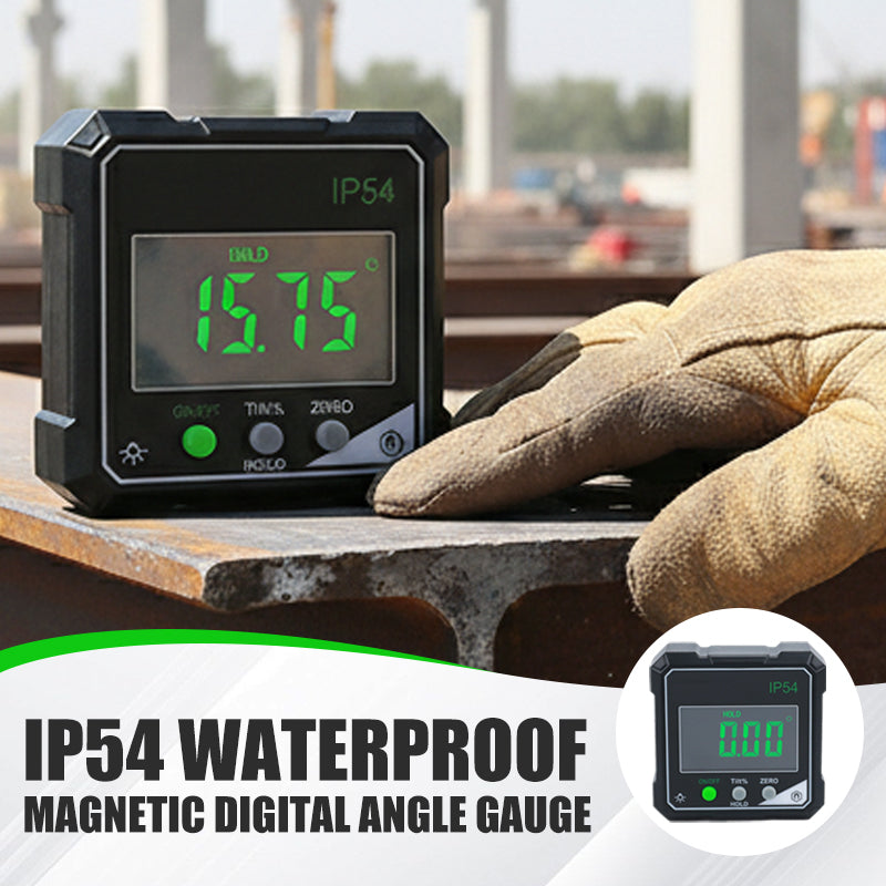 Misuratore di angoli digitale con base magnetica impermeabile IP54