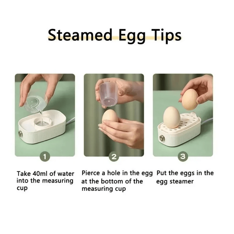 EGGFLAIR Bollitore Elettrico per Uova e Cuociuova con Tre Impostazioni di Cottura