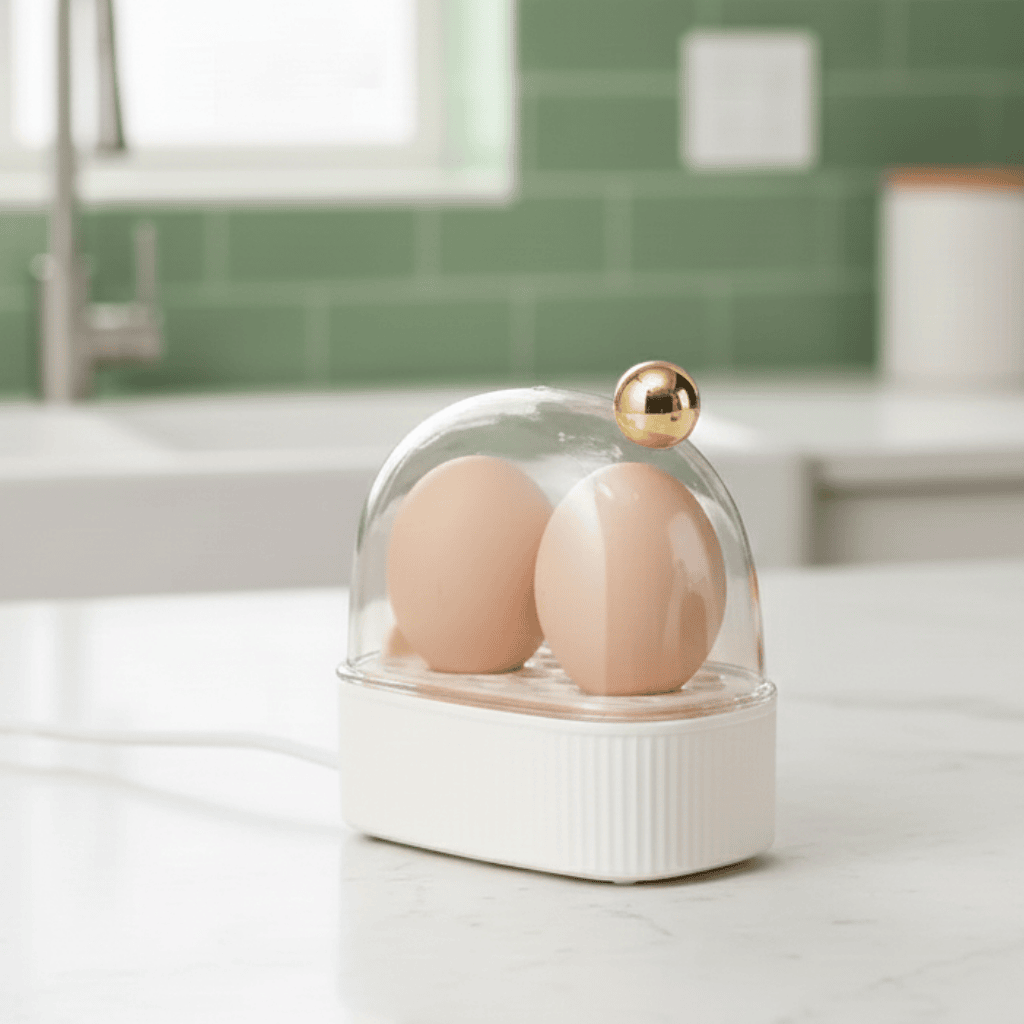 EGGFLAIR Bollitore Elettrico per Uova e Cuociuova con Tre Impostazioni di Cottura
