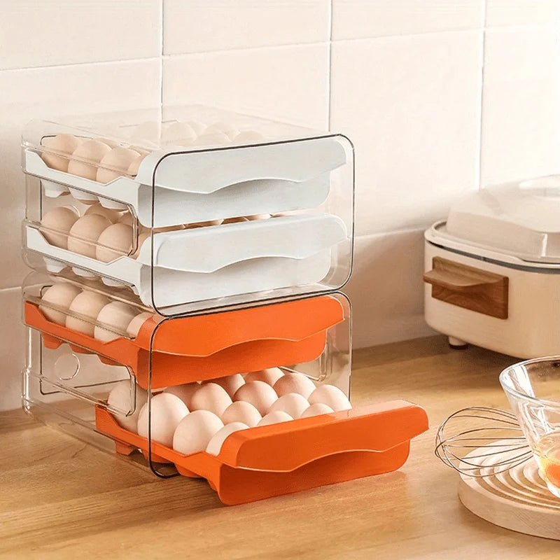 Dvoustupňová zásuvka na vejce EGGLODGE pro úsporu místa v lednici