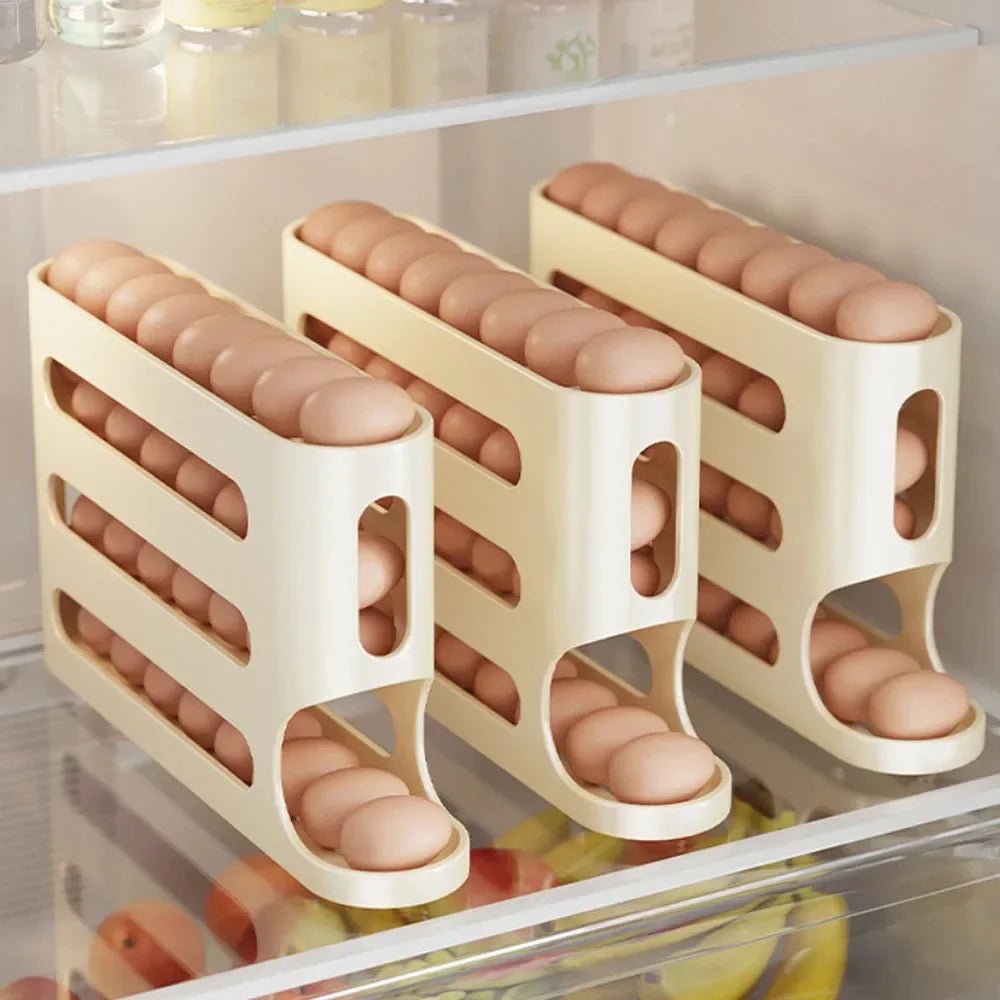 EGGSTAIR 4vrstvý dávkovač vajec s automatickým otáčením pro kompaktní lednice