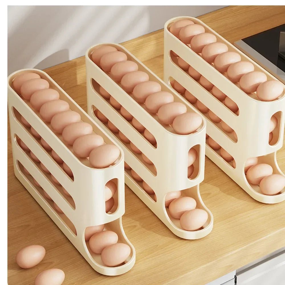 EGGSTAIR 4vrstvý dávkovač vajec s automatickým otáčením pro kompaktní lednice