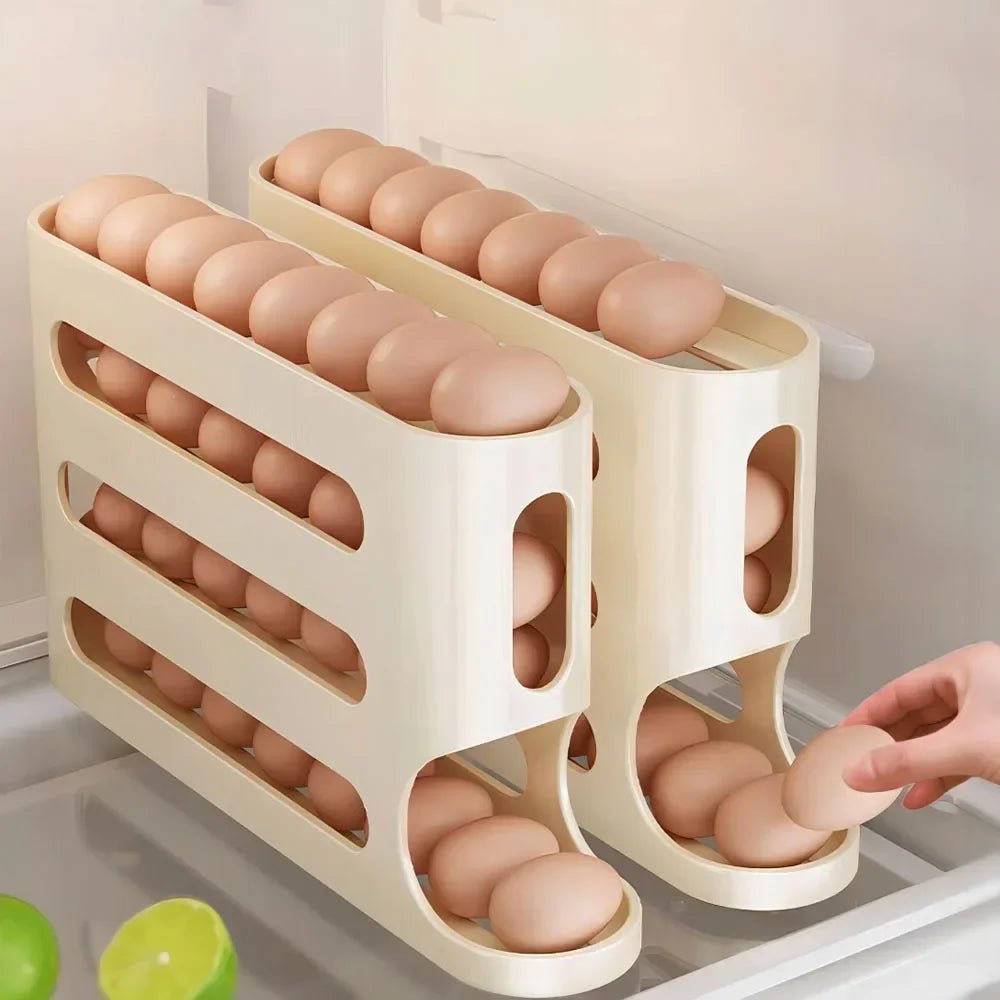 EGGSTAIR 4vrstvý dávkovač vajec s automatickým otáčením pro kompaktní lednice
