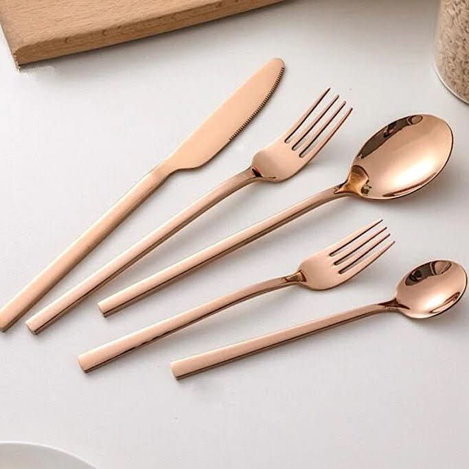 EleganceCut Paslanmaz Çelik 30 Parça Altı Kişilik Çatal Bıçak Takımı