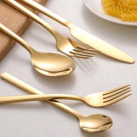 EleganceCut Paslanmaz Çelik 30 Parça Altı Kişilik Çatal Bıçak Takımı
