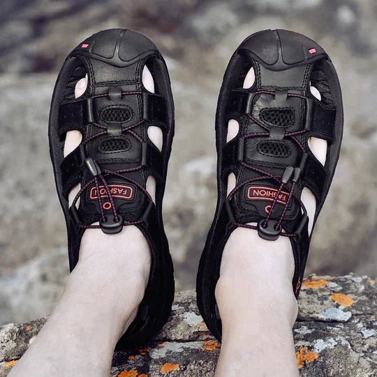 Sandales de marche pour homme EleganceUrban avec bout fermé et ajustement réglable
