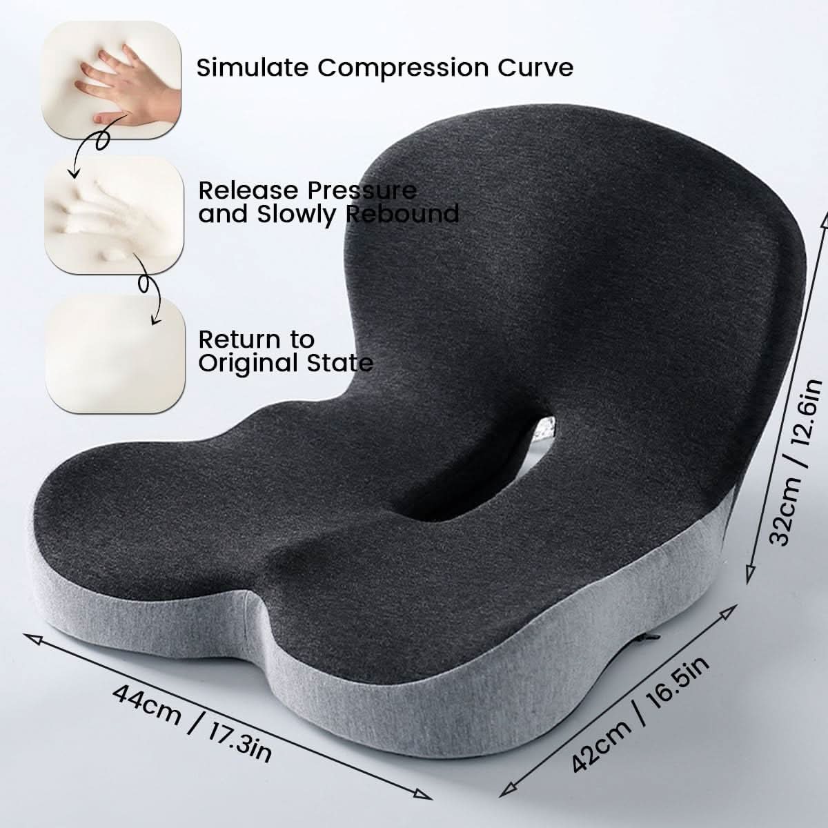 Cuscino per seduta in memory foam BodyForm per comfort quotidiano