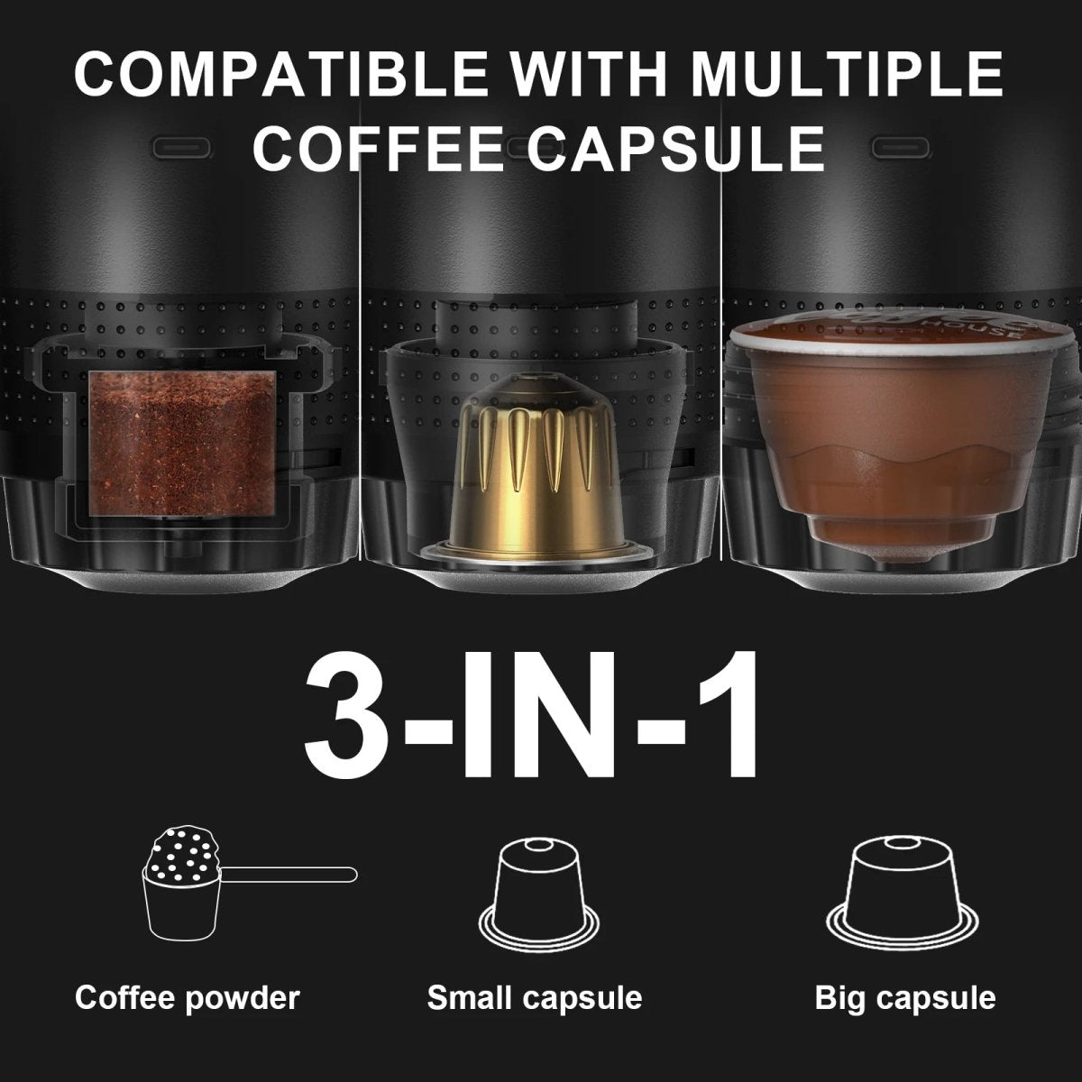 EspressoCraft portátil tres en uno para preparar espresso con alta presión