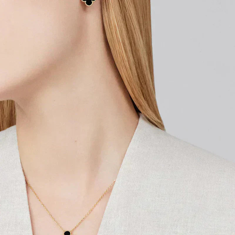 Elegantní sada šperků s 18K zlatým pokovením, hypoalergenní