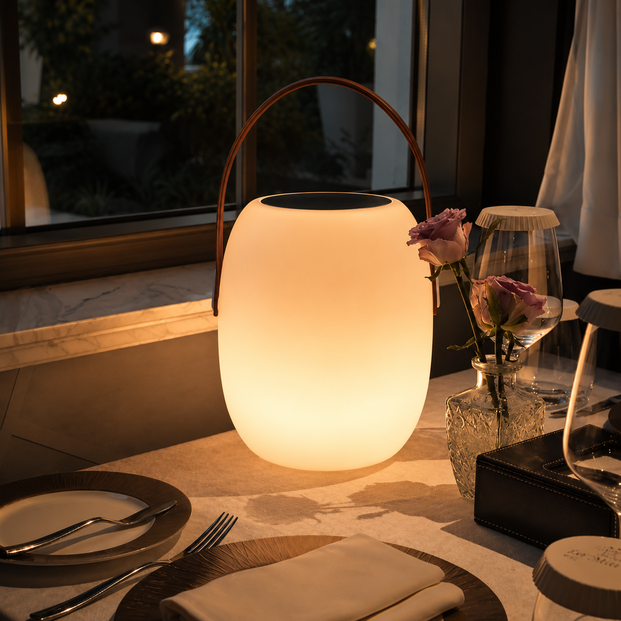 Table Lamp With Rechargeable Battery For Ambient Lighting