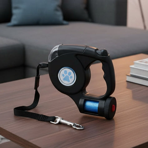 LumaStride LED hundebånd med innebygd lommelykt for trygge natturer for hundeeiere