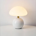 Lumiere Kremfarget Sopp Keramisk Bordlampe Bauhaus Stil