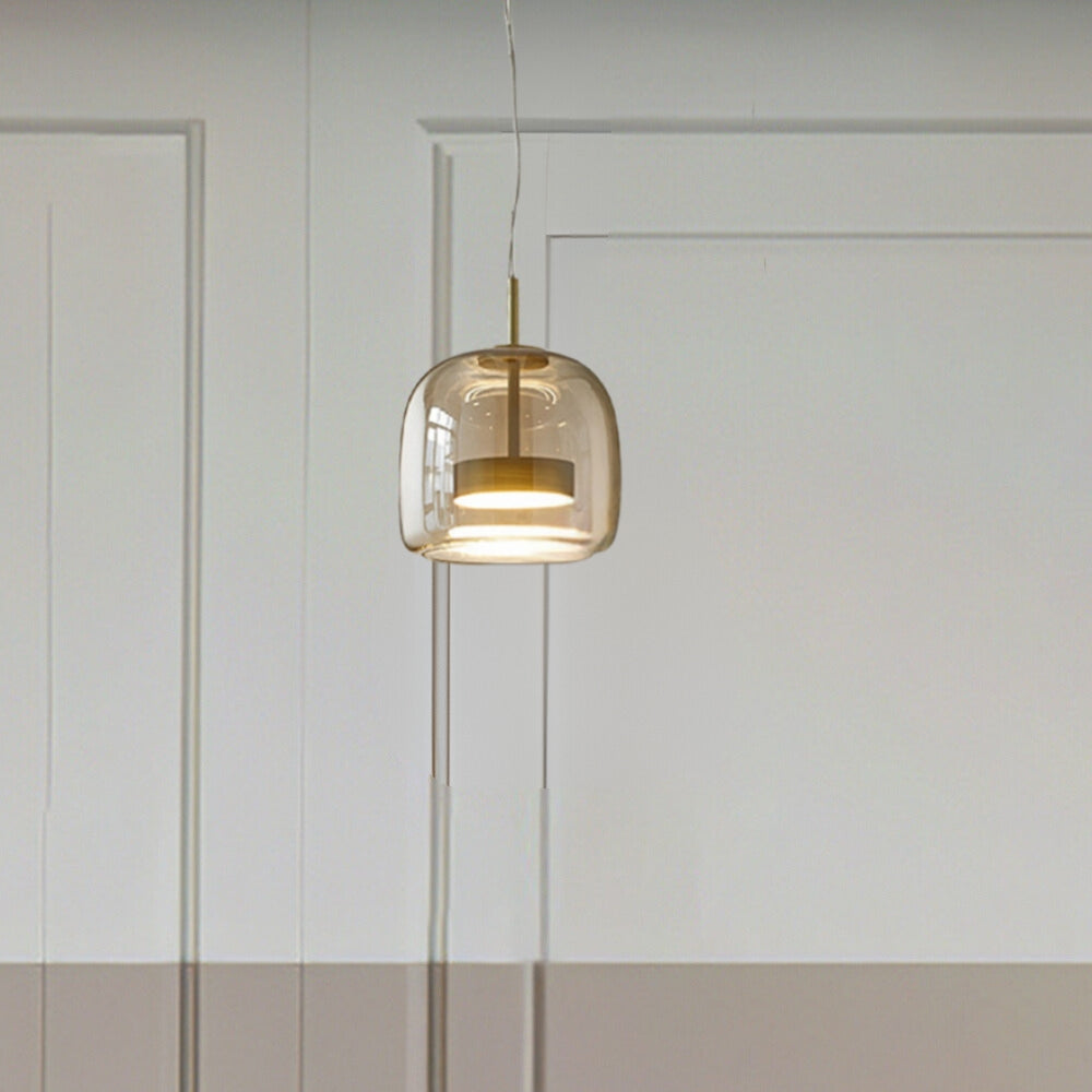 Lunara Retro Pendant Light With Cozy Amber Glow For Living Room