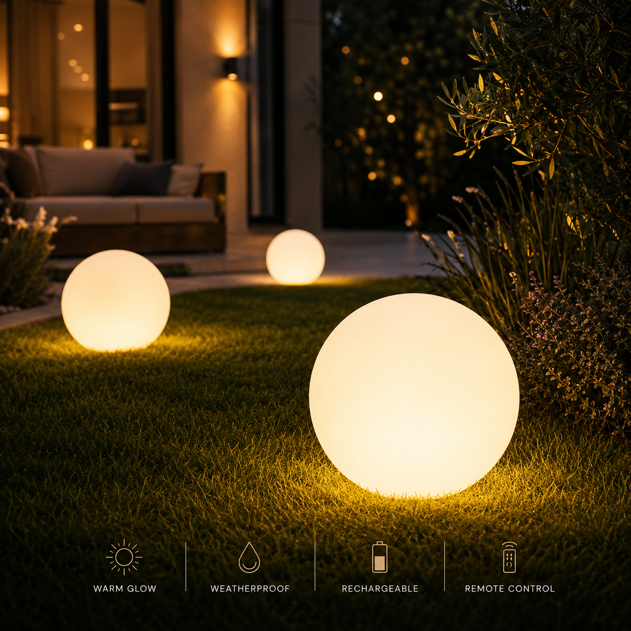 Cordless Garden Globe Lamp With Remote And 16 Colors Plus Warm White | compagnien