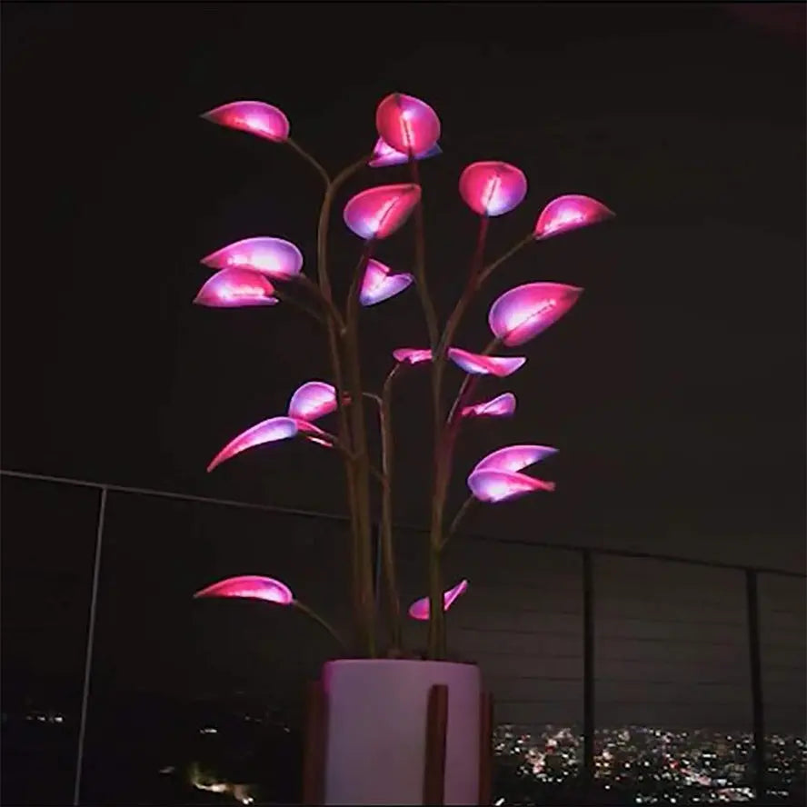 نبات غرفة بإضاءة LED مع 500 ضوء مزاجي يتم التحكم فيه عبر التطبيق