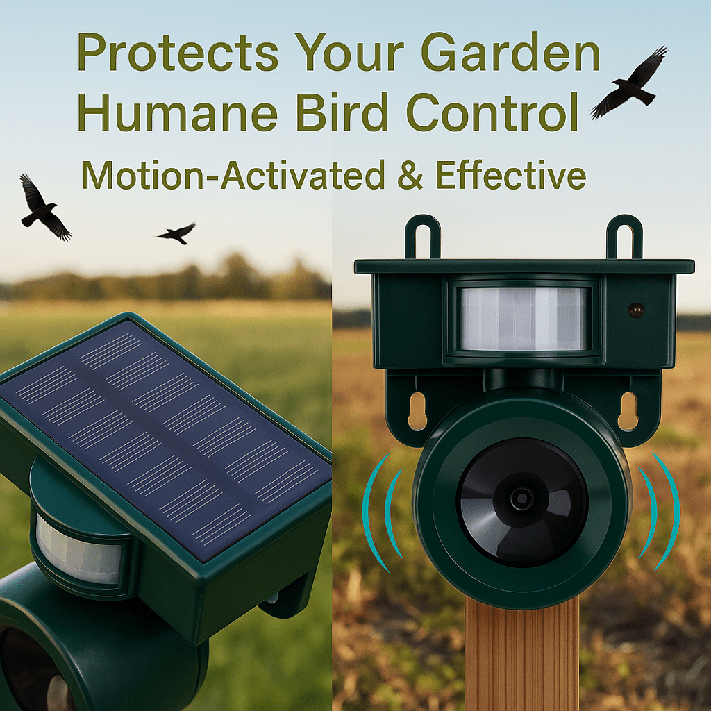 Disuasor de aves con sensor de movimiento FeatherBlock para espacios exteriores tranquilos