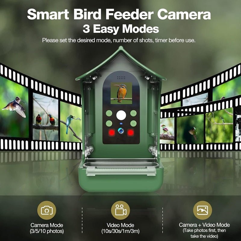 Hrănitoare pentru păsări Feathervision cu cameră HD încorporată pentru vizionare în aer liber