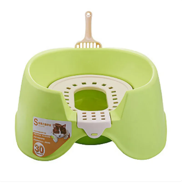 Hygienic Durable Cat Litter Tray With Scoop For Easy Cleaning