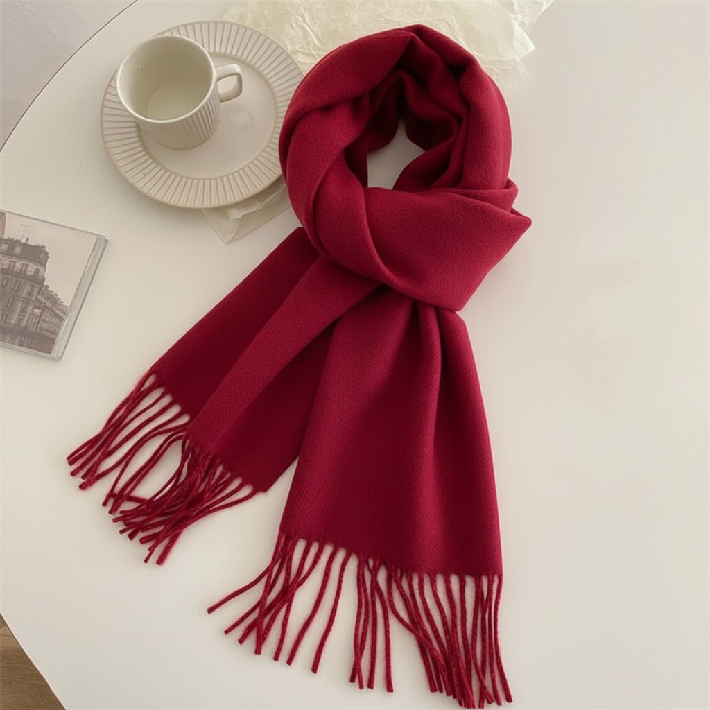 Bufanda Pashmina Bicolor FEMORA con Flecos Suaves y Calidez