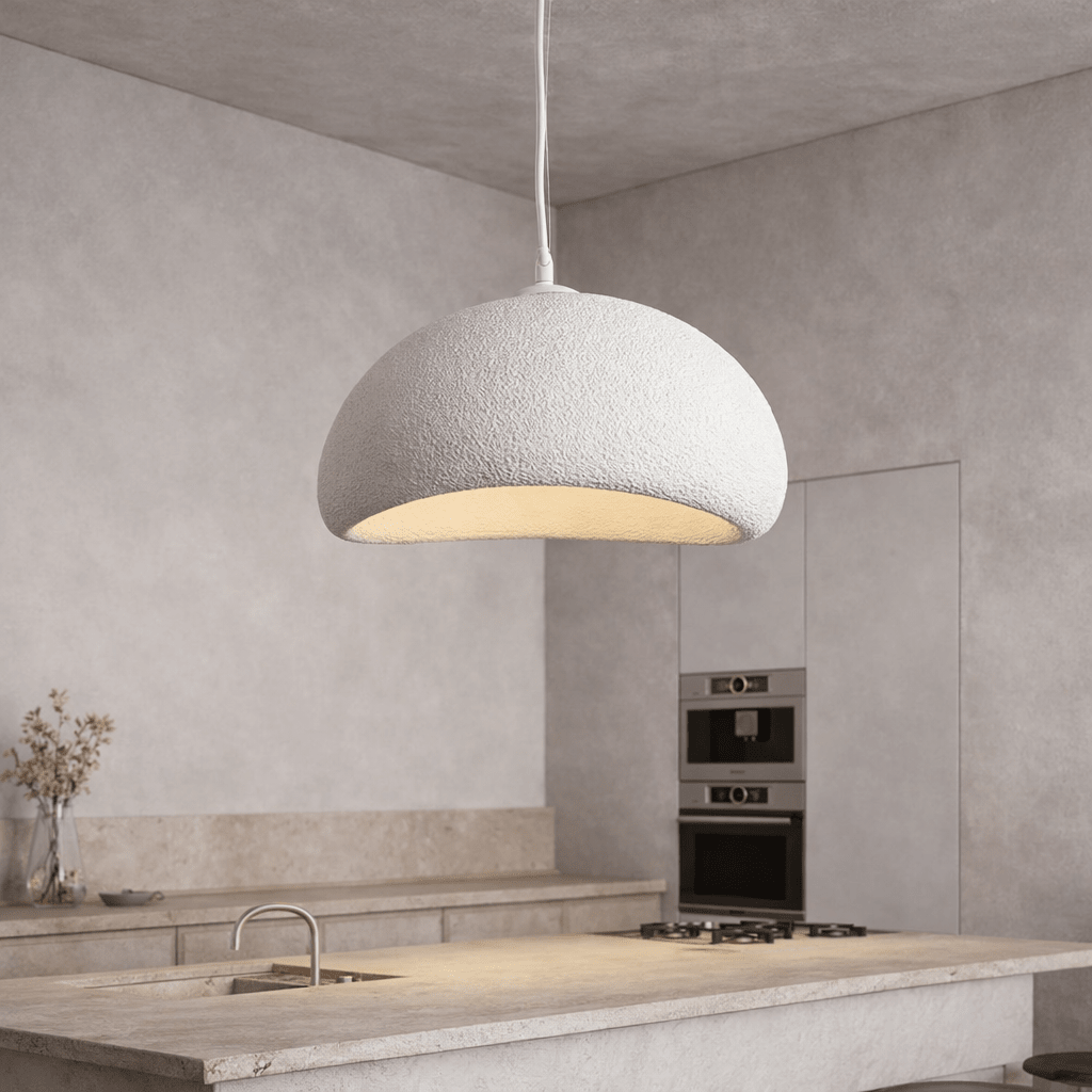 Glassfiber Pendellampe Med Minimalistisk Wabi Sabi Kjøkkenbelysning