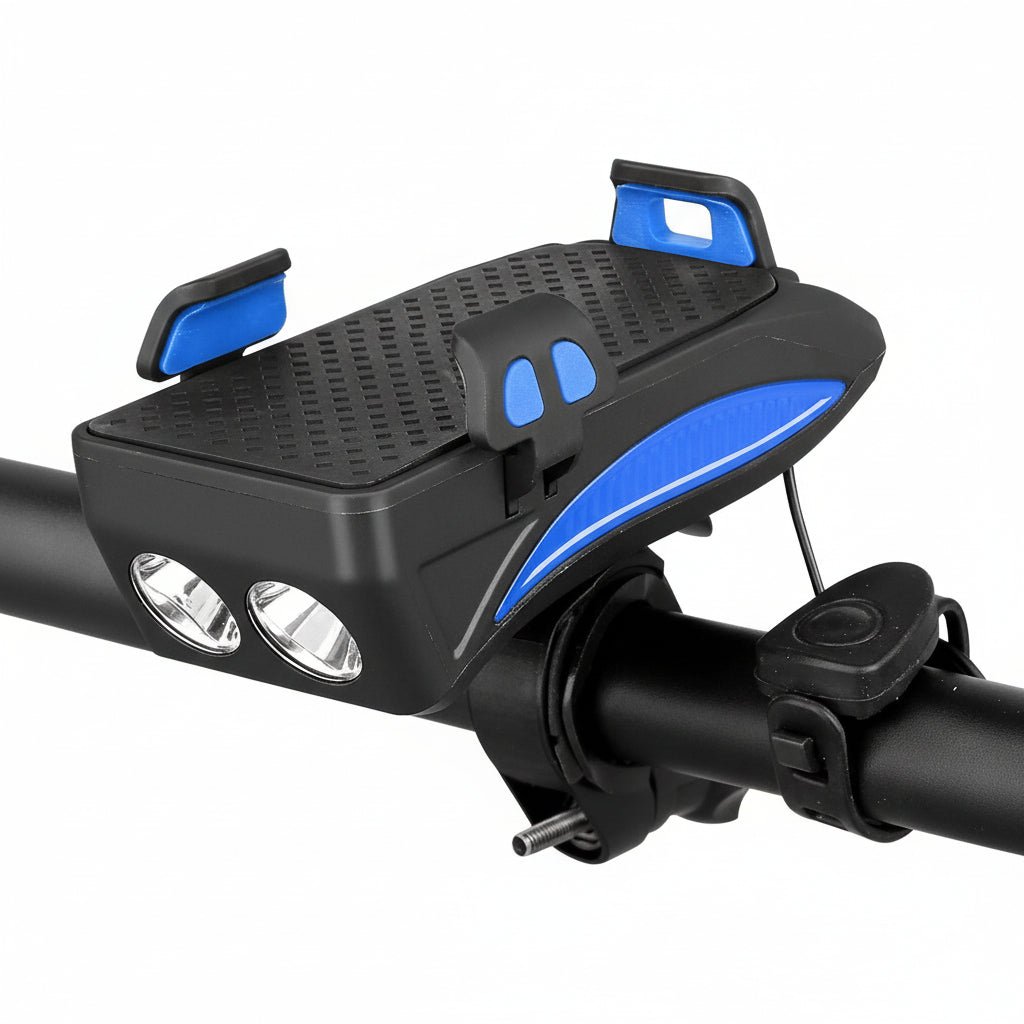 פנס קדמי לאופניים CYCLOLIGHT עם סוללת גיבוי ומחזיק טלפון