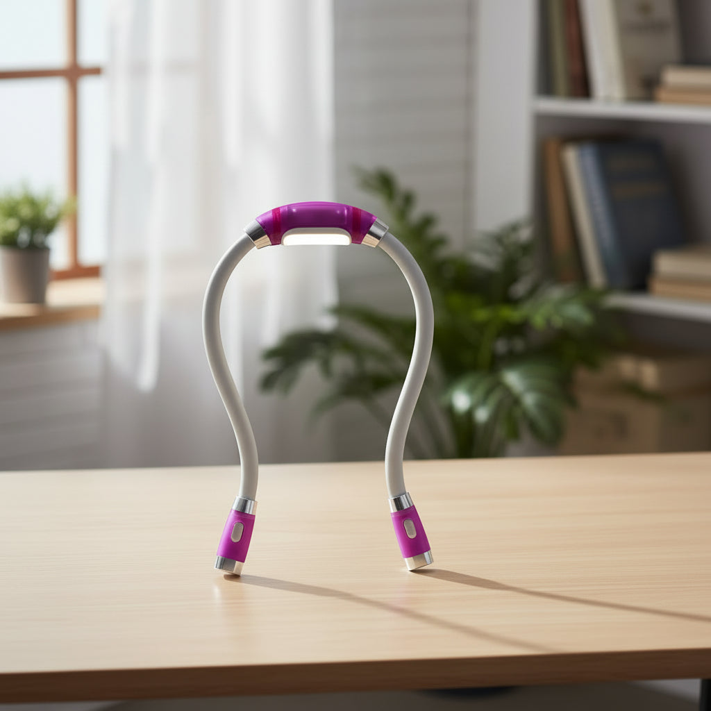 Luz de cuello LED FlexiGlow para tejer, leer y manualidades