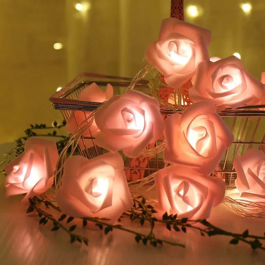 FLORAGLOW rózsaszín tündérfény szálak gyengéd, meleg LED-ekkel a Valentin-napi hangulathoz