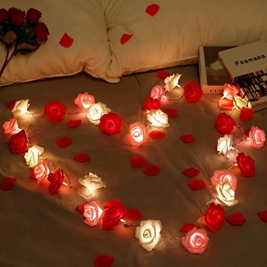 FLORAGLOW rózsaszín tündérfény szálak gyengéd, meleg LED-ekkel a Valentin-napi hangulathoz