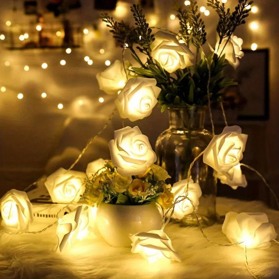 FLORAGLOW rózsaszín tündérfény szálak gyengéd, meleg LED-ekkel a Valentin-napi hangulathoz