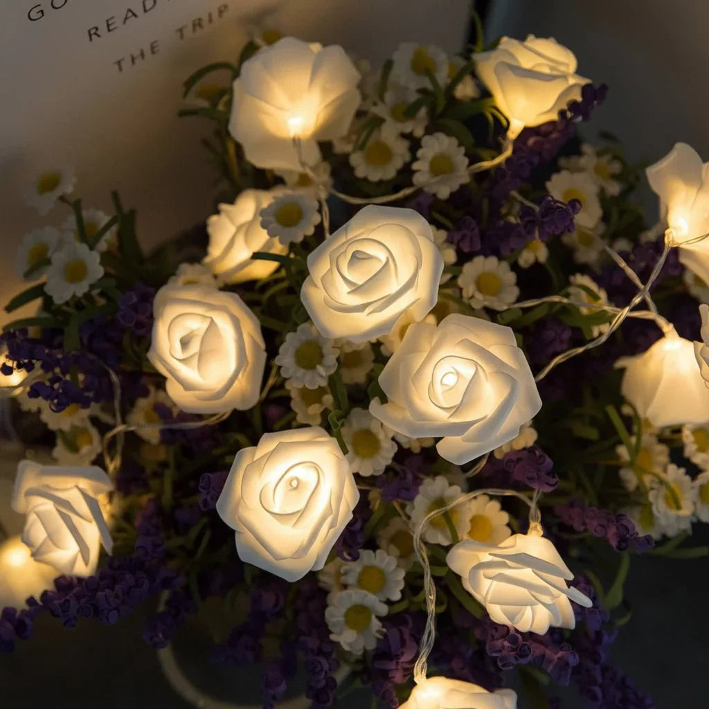 FLORAGLOW rózsaszín tündérfény szálak gyengéd, meleg LED-ekkel a Valentin-napi hangulathoz
