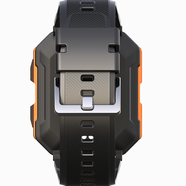 Aureon Steel Smartwatch-kompanjon Hållbar Hälsospårare i Rostfritt Stål