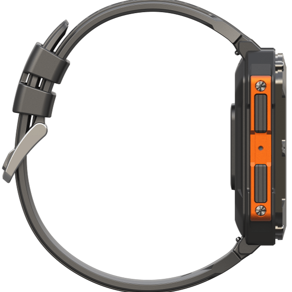 Aureon Steel Smartwatch-kompanjon Hållbar Hälsospårare i Rostfritt Stål