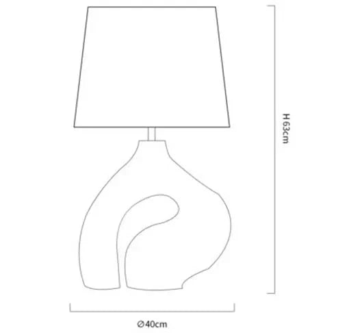 NovaLume moderne bordlampe med 12W LED AC-strøm fra Elora