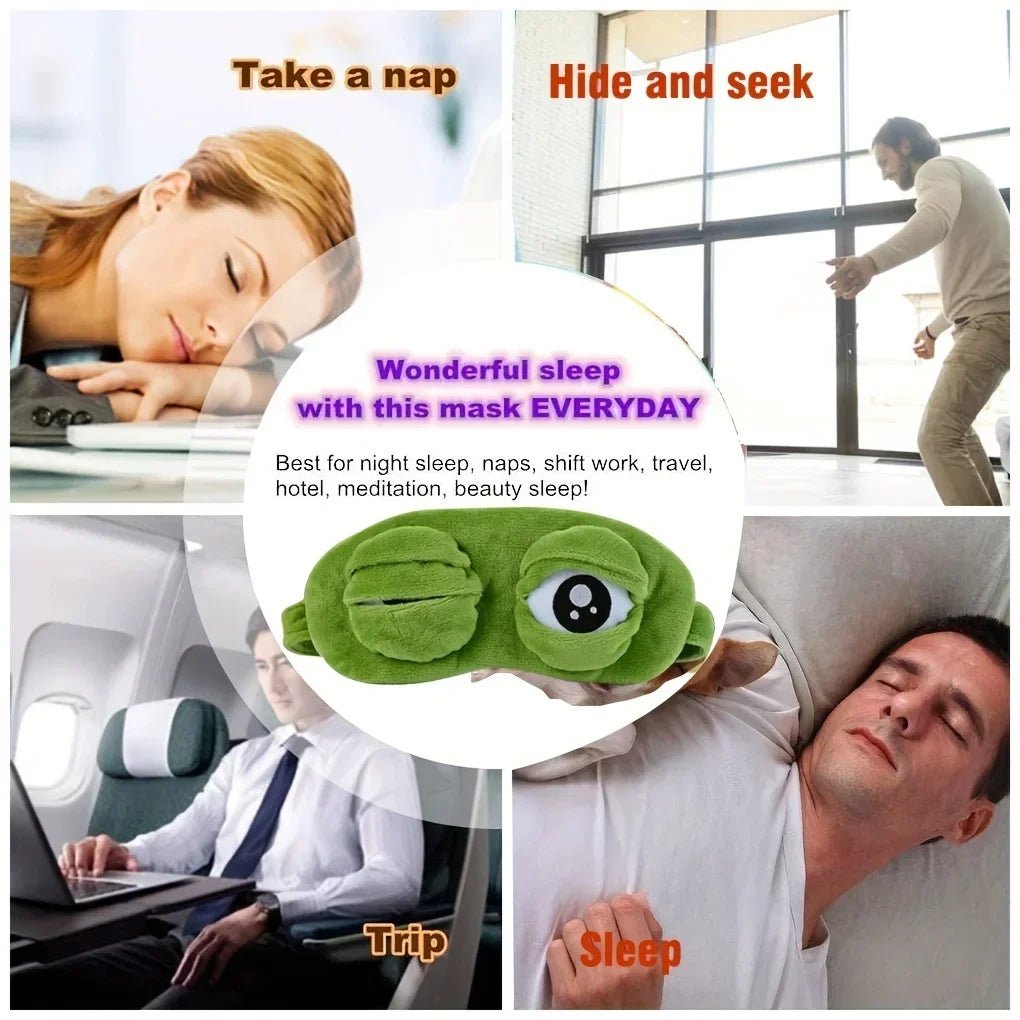 FROGZLEEP 3D Frog Eye Mask For Restful Sleep On The Go