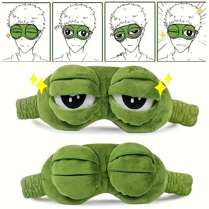 FROGZLEEP 3D Frog Eye Mask For Restful Sleep On The Go