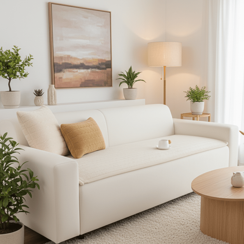 FURNICOZY Pet-Friendly Sofa Cover With Non-Slip Backing For Daily Comfort