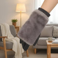 FURVIA Winter Gloves With Suede Finish And Rabbit Fur Lined