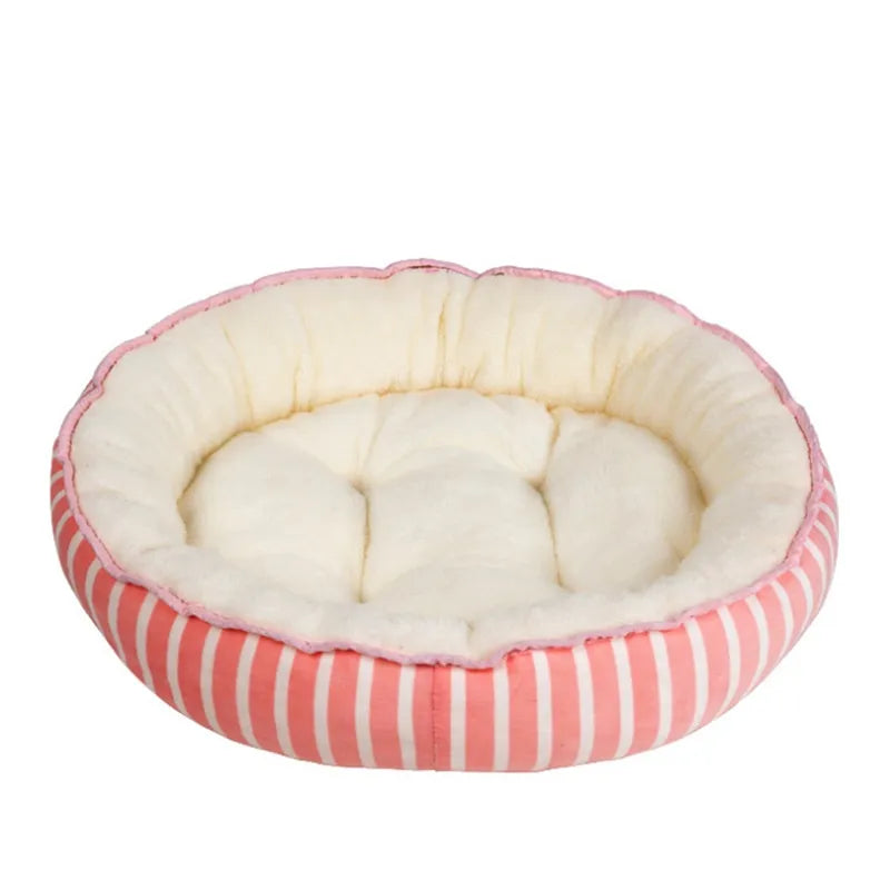 Comfy Round Pet Bed For Dogs And Cats Soft Fluffy Cushion