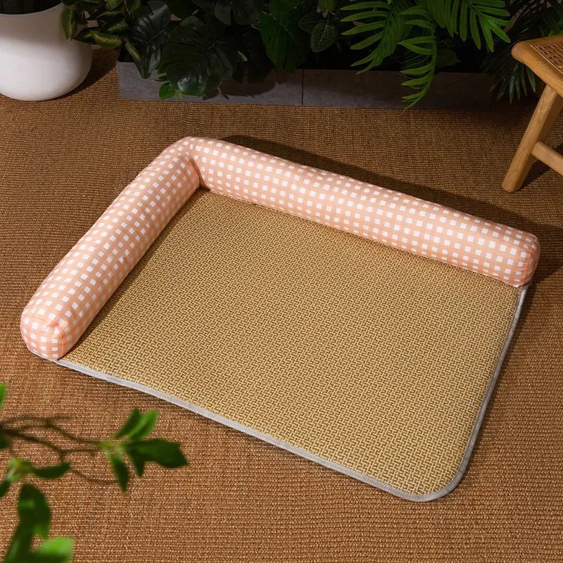 Summer Cooling Relief Pad With Elevated Edge For Cats