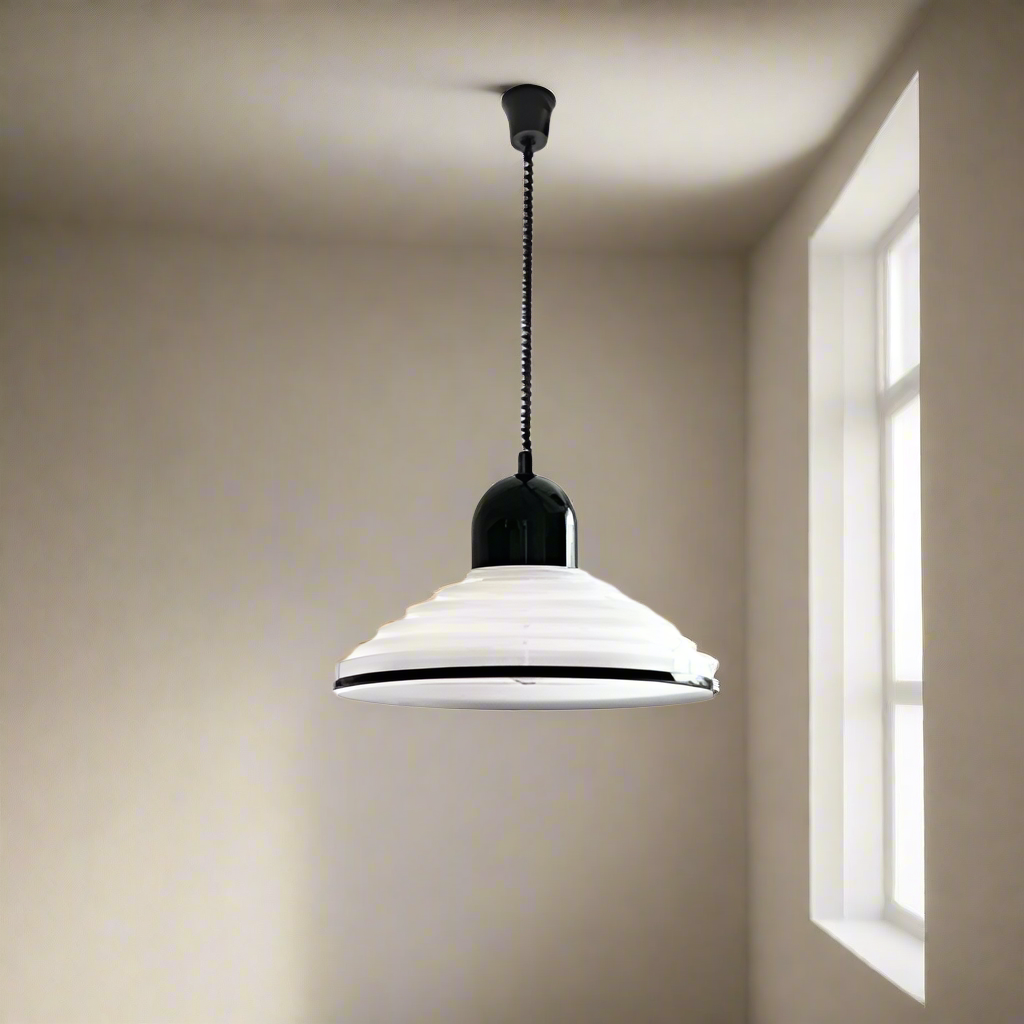 Beaumont | Francouzská závěsná lampa s krémovým sklem do jídelny