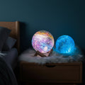 Galaxy Moon Lamp 3D Printed Light With 16 Colors, Wooden Stand And Remote