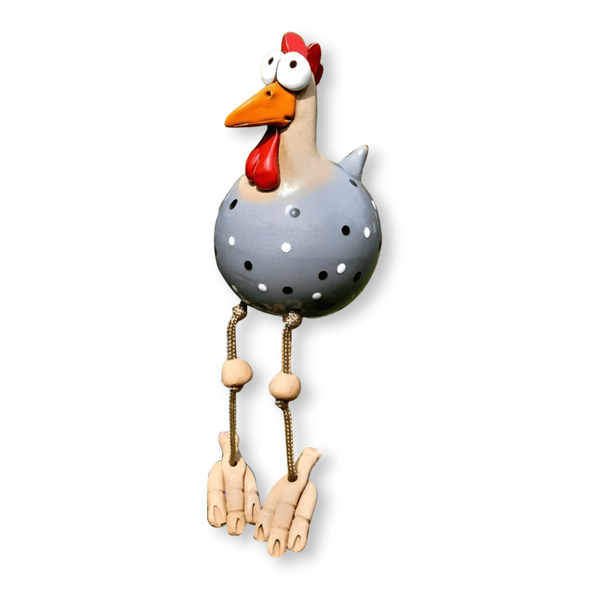 GARDENBLINK Resin Crafted Chicken Statue With Expressive Big Eyes For Garden Decor