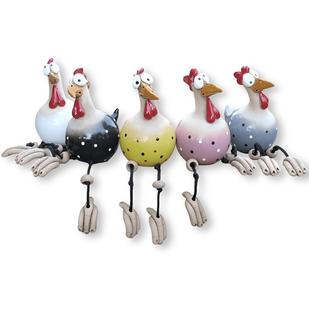 GARDENBLINK Resin Crafted Chicken Statue With Expressive Big Eyes For Garden Decor