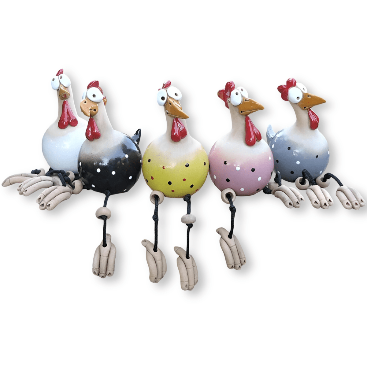 GARDENBLINK Resin Crafted Chicken Statue With Expressive Big Eyes For Garden Decor