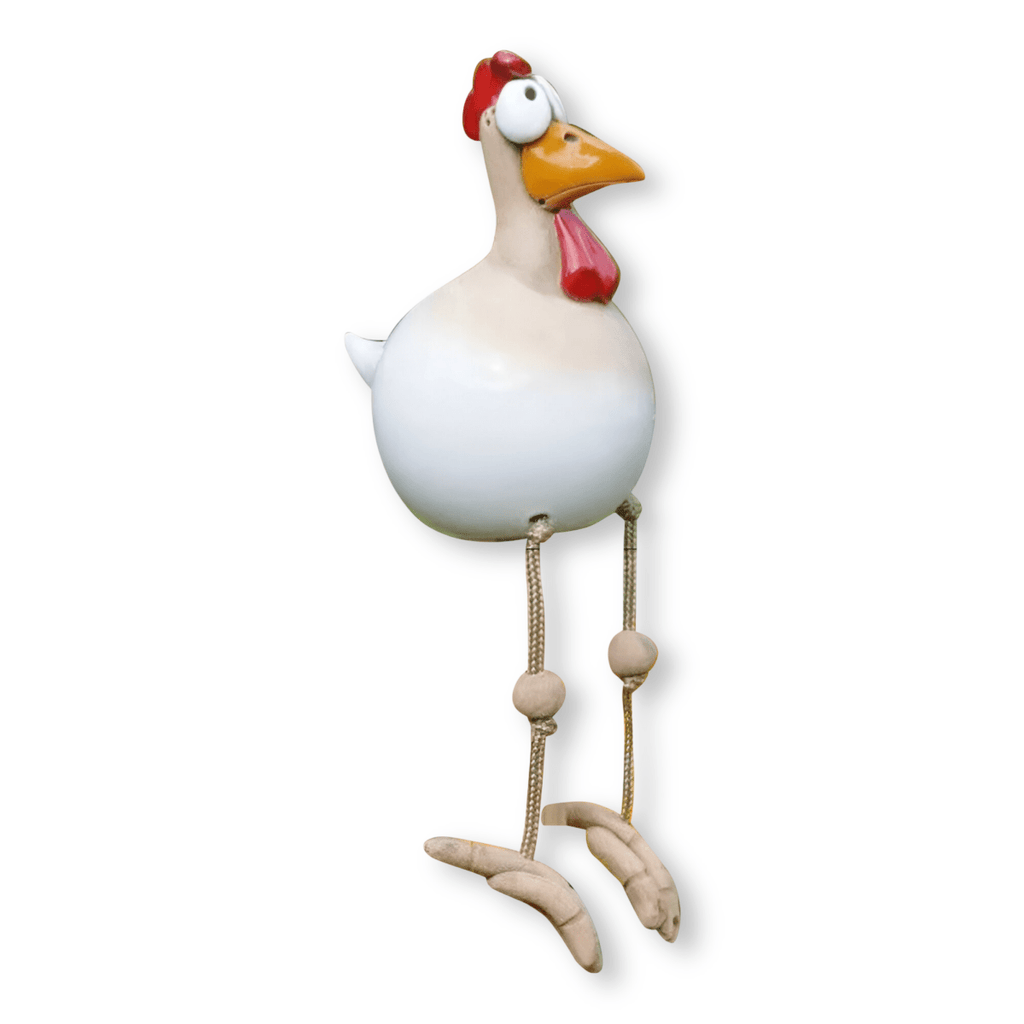 GARDENBLINK Resin Crafted Chicken Statue With Expressive Big Eyes For Garden Decor