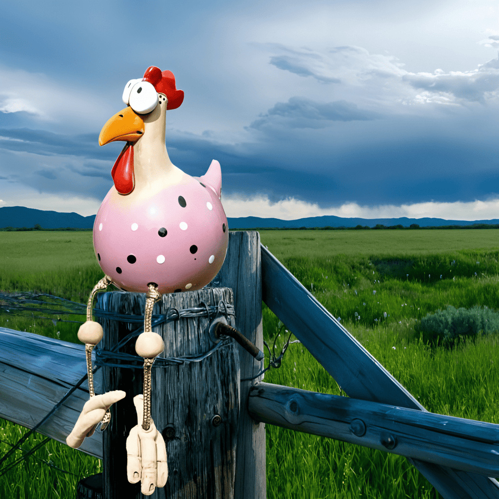 GARDENBLINK Resin Crafted Chicken Statue With Expressive Big Eyes For Garden Decor