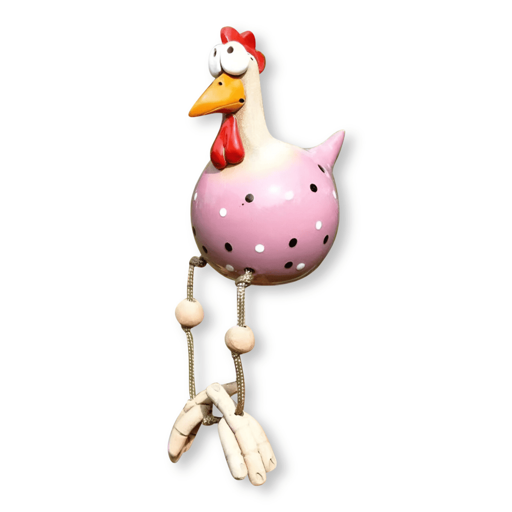 GARDENBLINK Resin Crafted Chicken Statue With Expressive Big Eyes For Garden Decor