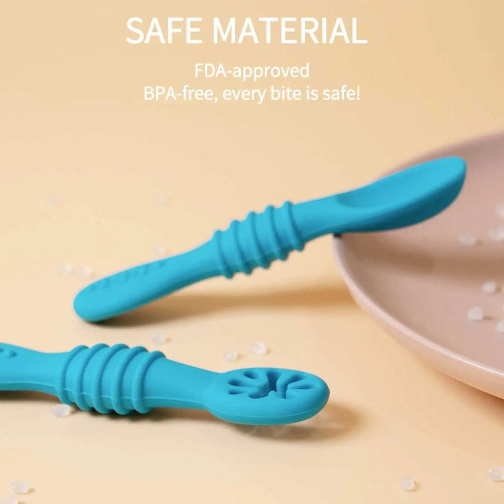 GENTLEBITE Baby-Fütterlöffel mit weichen Silikonspitzen für empfindliches Zahnfleisch